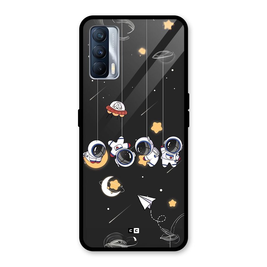Hanging Astronauts Glass Back Case for Realme X7