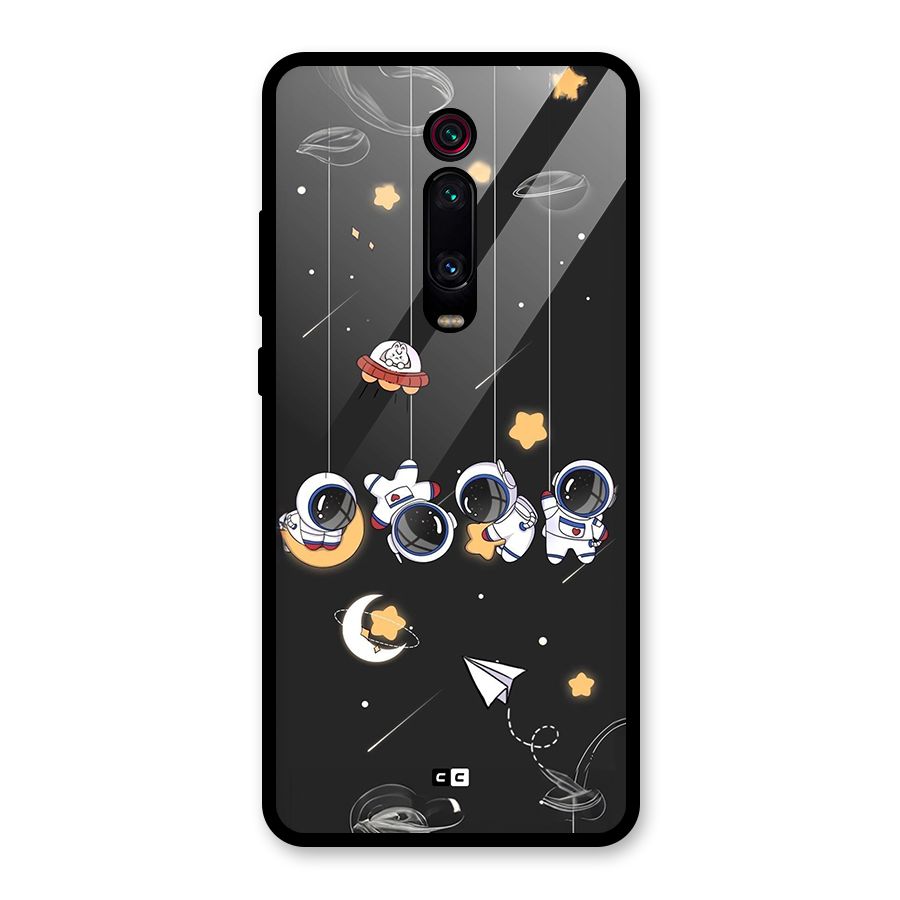 Hanging Astronauts Glass Back Case for Redmi K20 Pro
