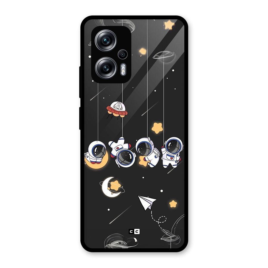 Hanging Astronauts Glass Back Case for Redmi K50i