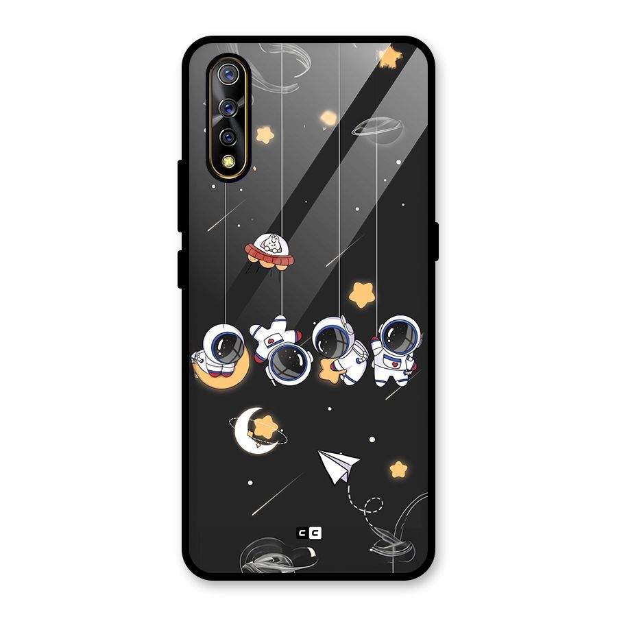 Hanging Astronauts Glass Back Case for Vivo S1