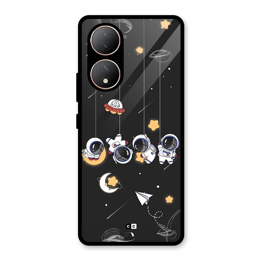 Hanging Astronauts Glass Back Case for Vivo T2