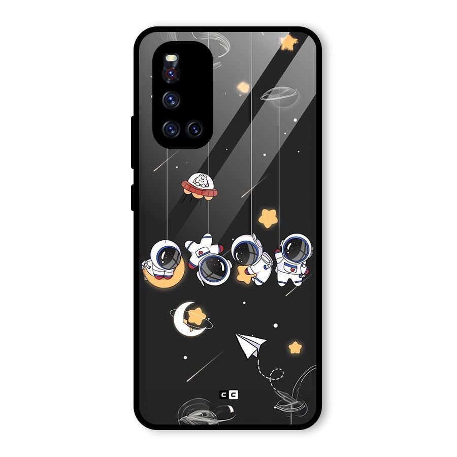 Hanging Astronauts Glass Back Case for Vivo V19