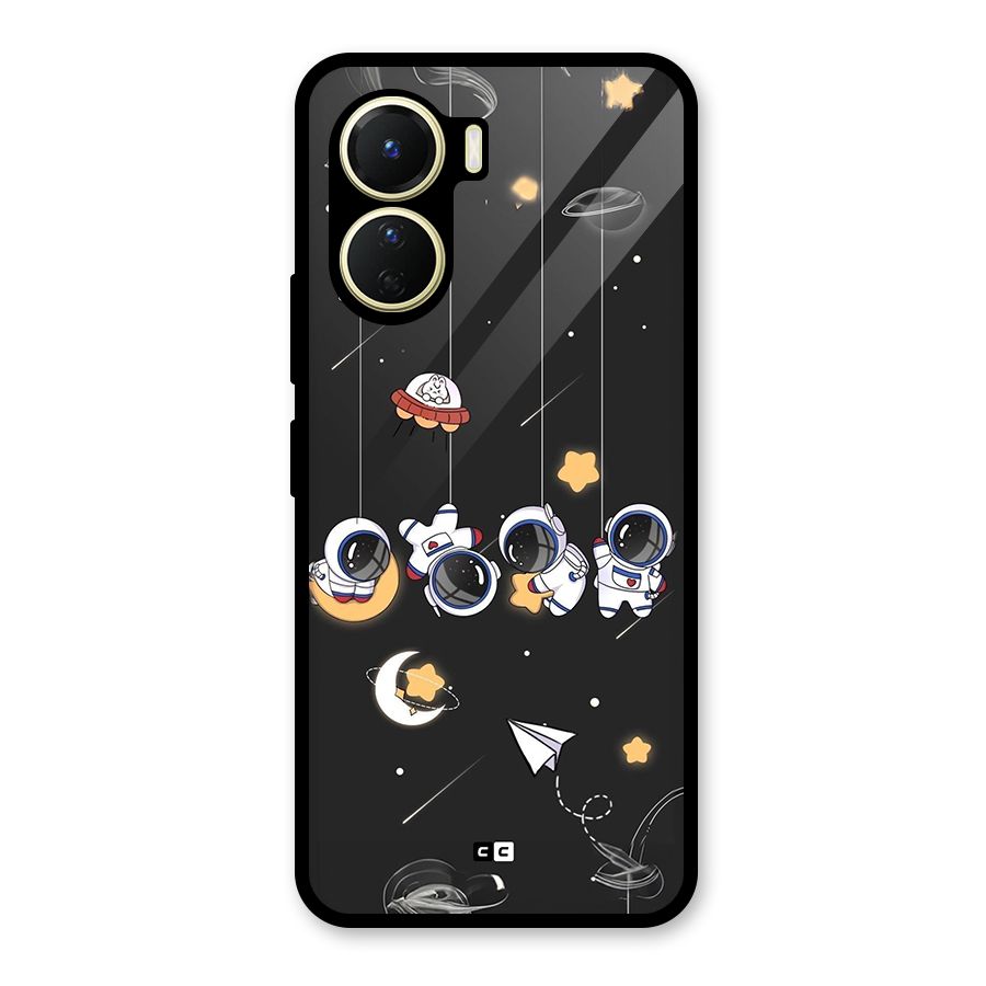 Hanging Astronauts Glass Back Case for Vivo Y16