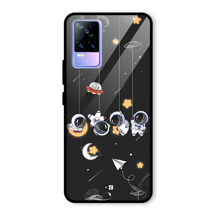 Hanging Astronauts Glass Back Case for Vivo Y73