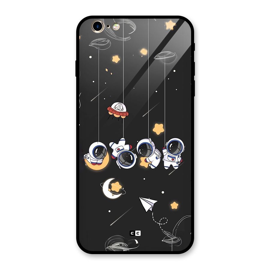Hanging Astronauts Glass Back Case for iPhone 6 Plus 6S Plus