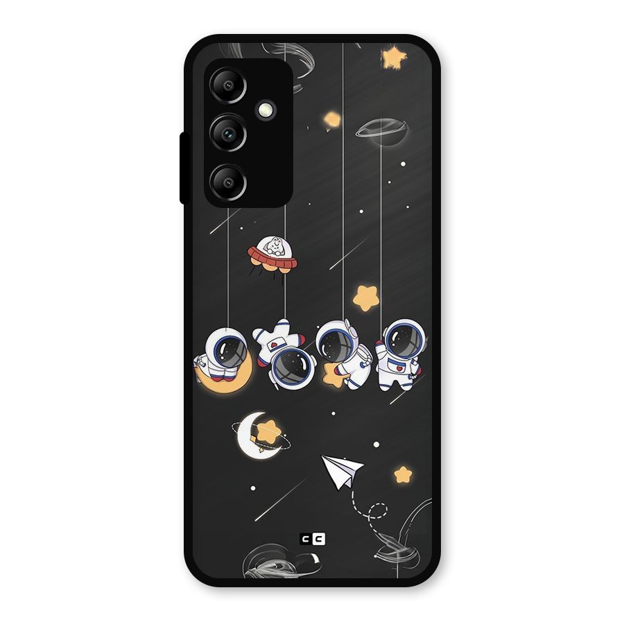 Hanging Astronauts Metal Back Case for Galaxy A14 5G