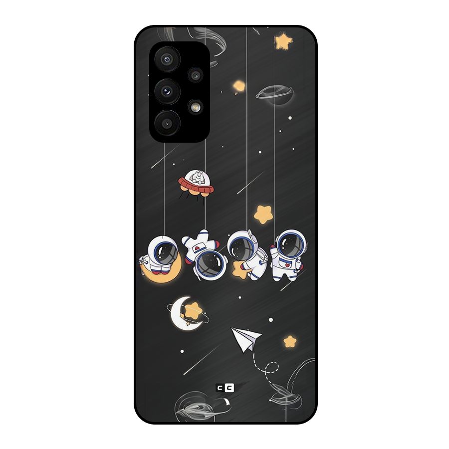 Hanging Astronauts Metal Back Case for Galaxy A23