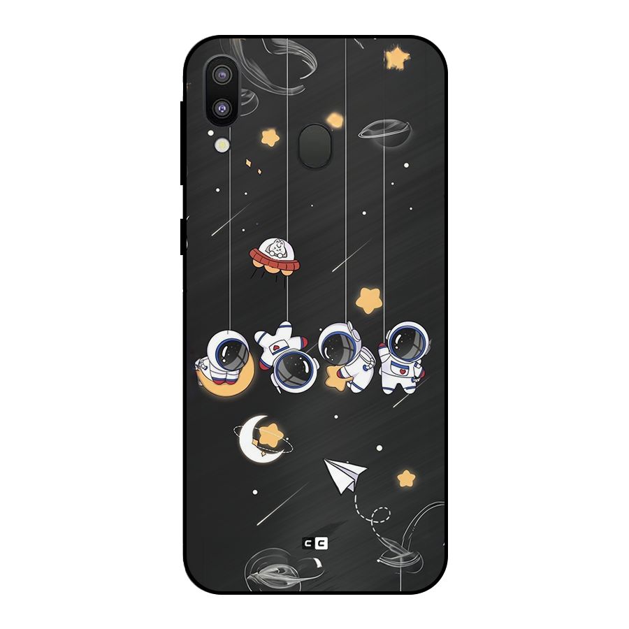 Hanging Astronauts Metal Back Case for Galaxy M20