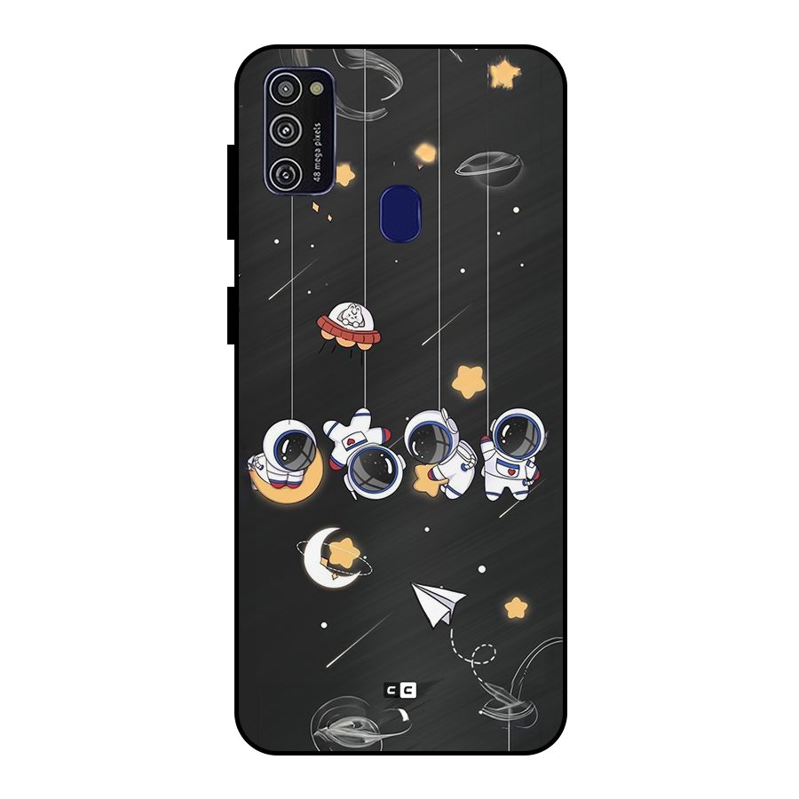 Hanging Astronauts Metal Back Case for Galaxy M30s