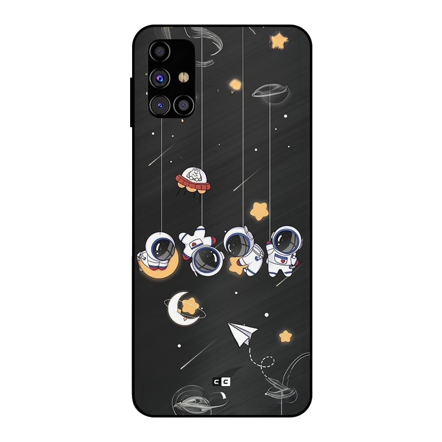 Hanging Astronauts Metal Back Case for Galaxy M31s