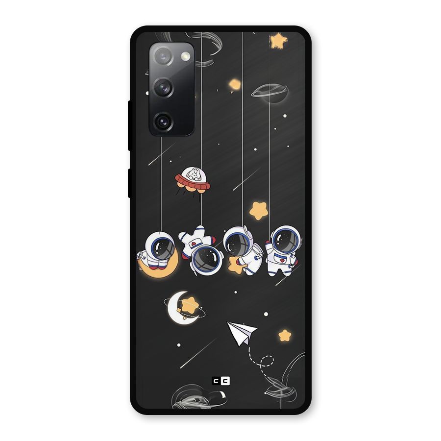 Hanging Astronauts Metal Back Case for Galaxy S20 FE 5G