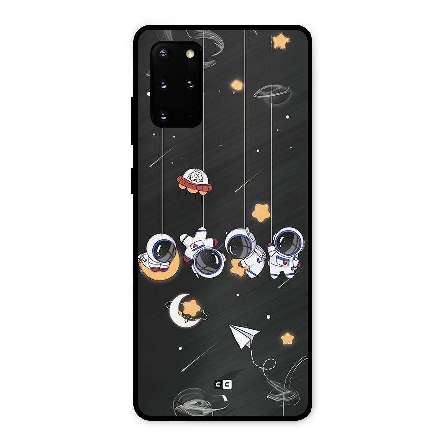 Hanging Astronauts Metal Back Case for Galaxy S20 Plus
