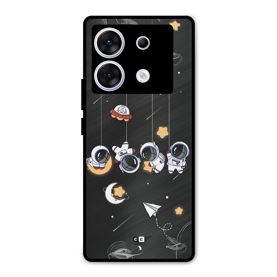 Hanging Astronauts Metal Back Case for Infinix Zero 30 5G