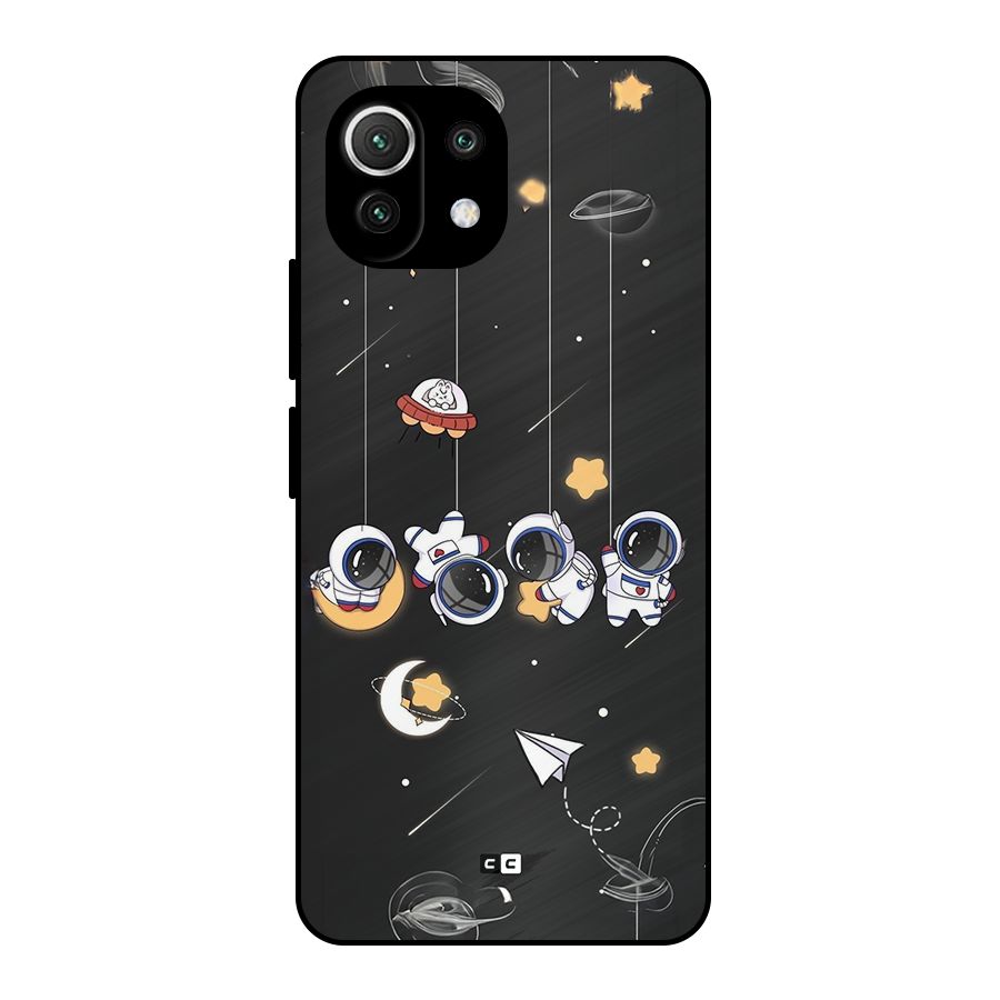 Hanging Astronauts Metal Back Case for Mi 11 Lite NE 5G