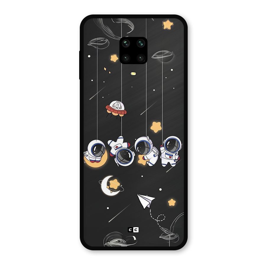Hanging Astronauts Metal Back Case for Poco M2