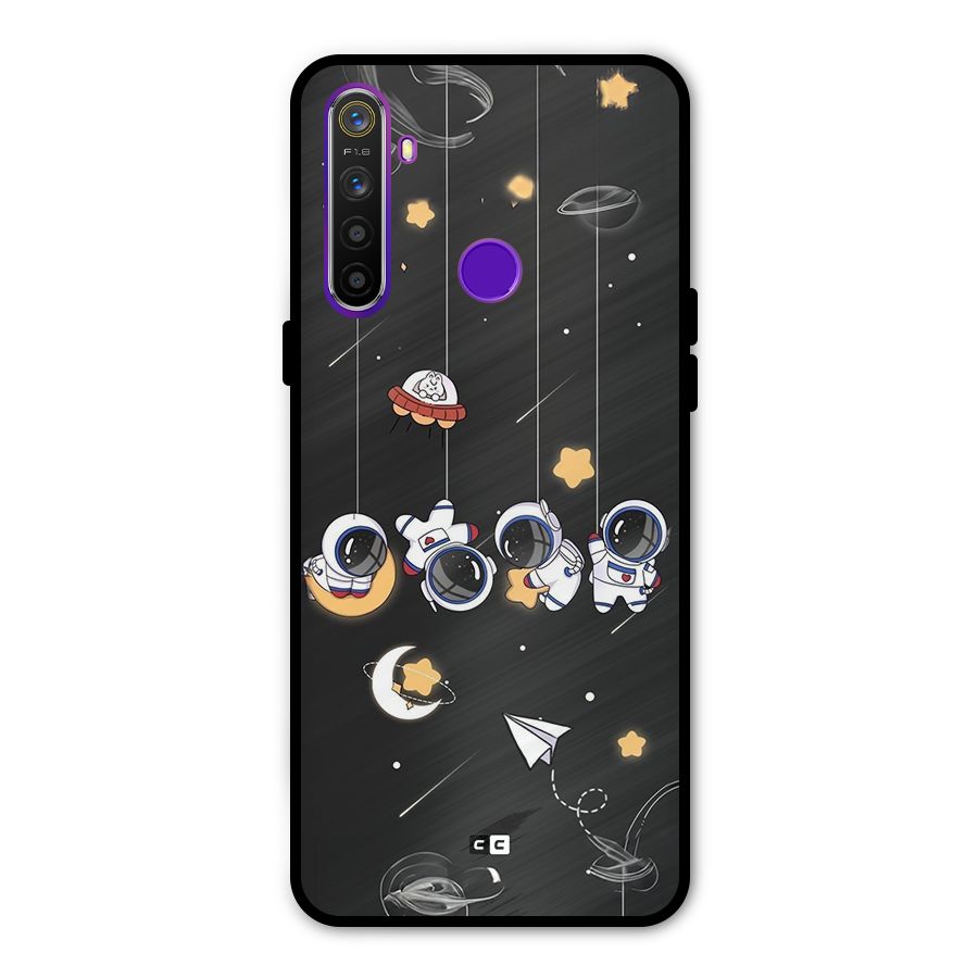 Hanging Astronauts Metal Back Case for Realme 5i