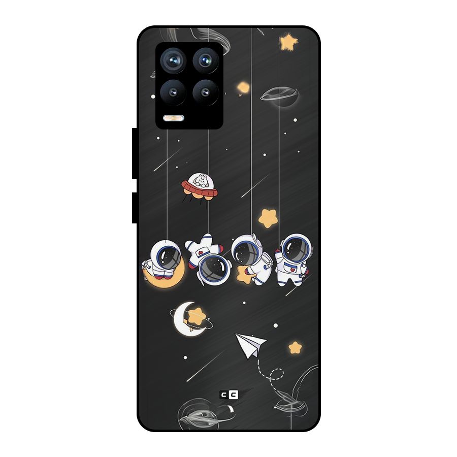 Hanging Astronauts Metal Back Case for Realme 8