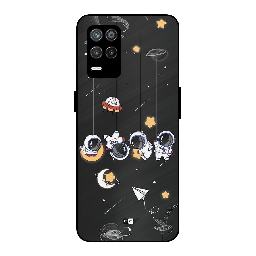 Hanging Astronauts Metal Back Case for Realme 8s 5G