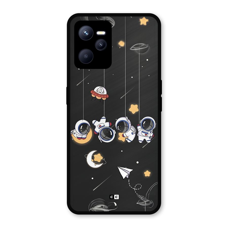 Hanging Astronauts Metal Back Case for Realme C35