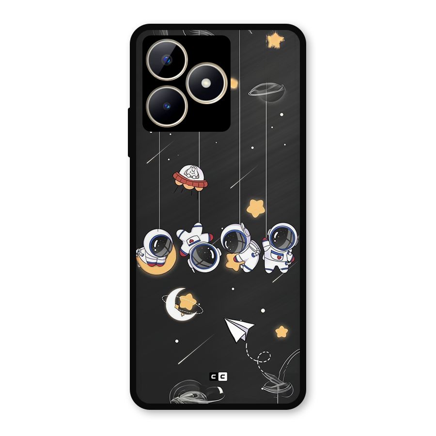 Hanging Astronauts Metal Back Case for Realme C53
