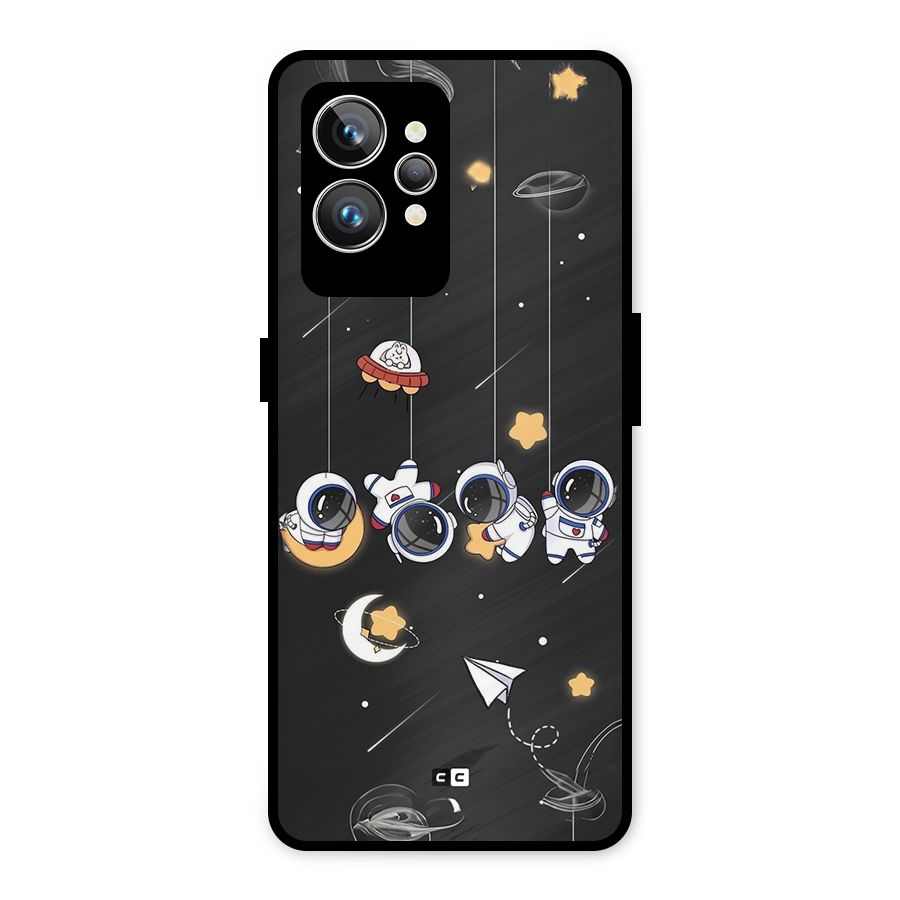 Hanging Astronauts Metal Back Case for Realme GT2 Pro