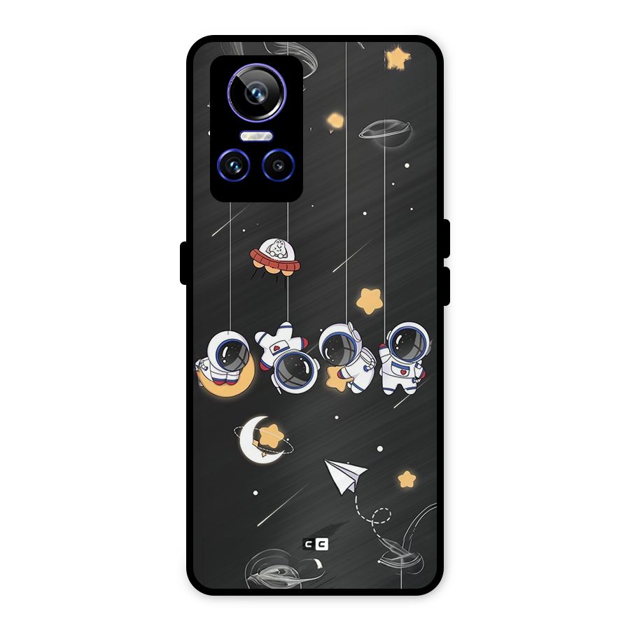 Hanging Astronauts Metal Back Case for Realme GT Neo 3