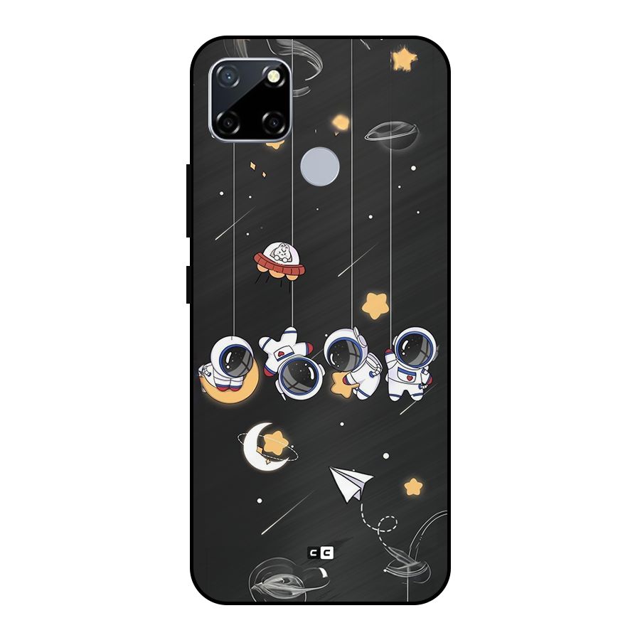 Hanging Astronauts Metal Back Case for Realme Narzo 30A