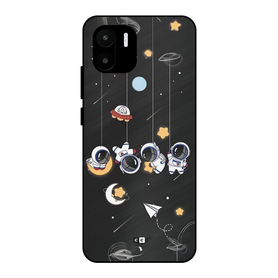 Hanging Astronauts Metal Back Case for Redmi A1 Plus
