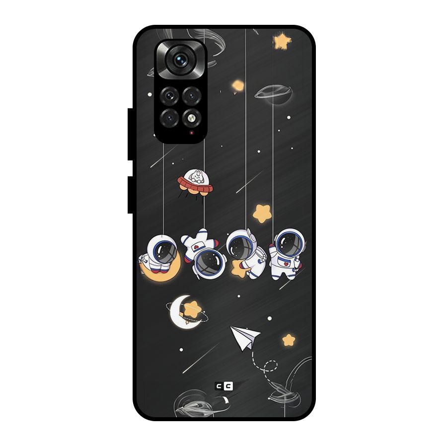 Hanging Astronauts Metal Back Case for Redmi Note 11 Pro Plus 5G