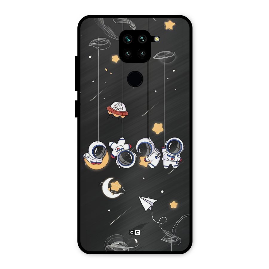 Hanging Astronauts Metal Back Case for Redmi Note 9