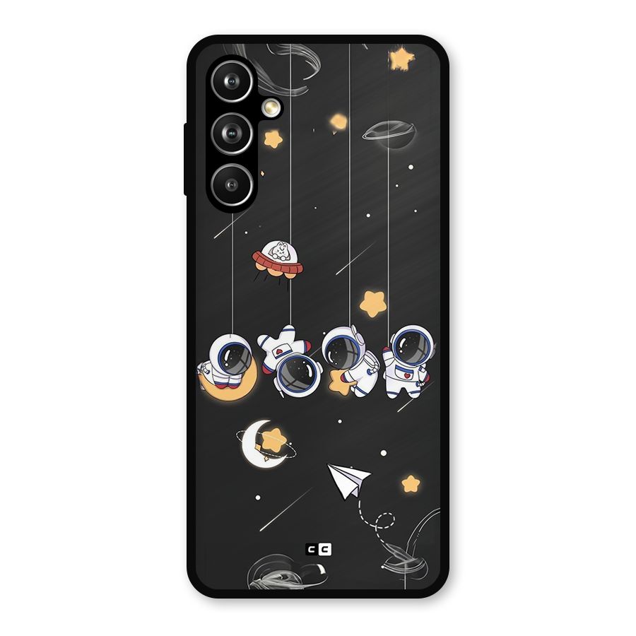 Hanging Astronauts Metal Back Case for Samsung Galaxy M54
