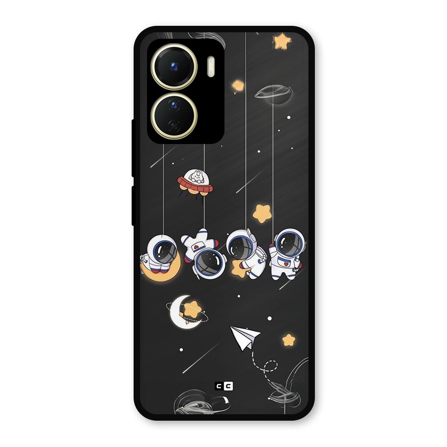 Hanging Astronauts Metal Back Case for Vivo T2x