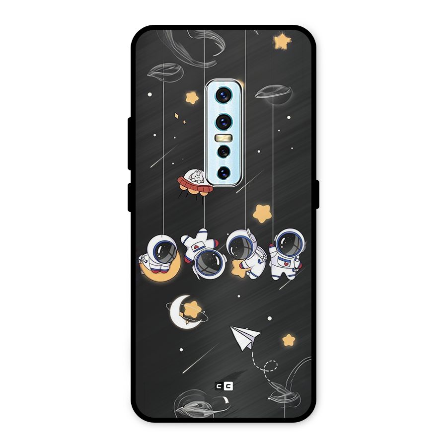 Hanging Astronauts Metal Back Case for Vivo V17 Pro