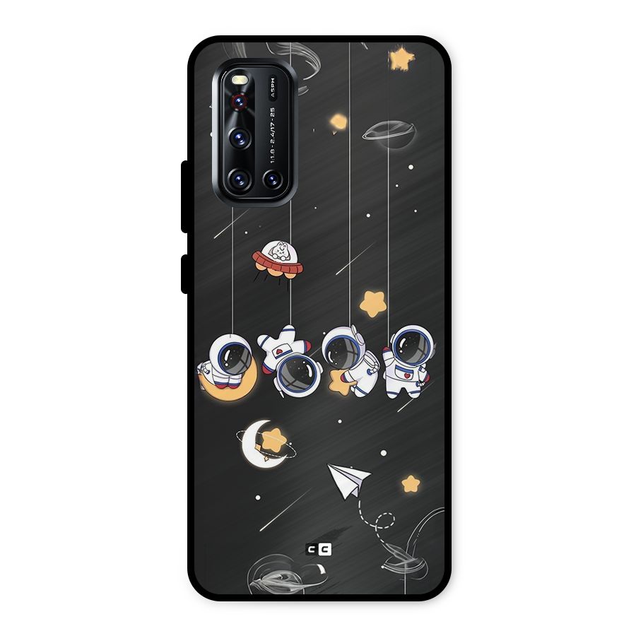 Hanging Astronauts Metal Back Case for Vivo V19
