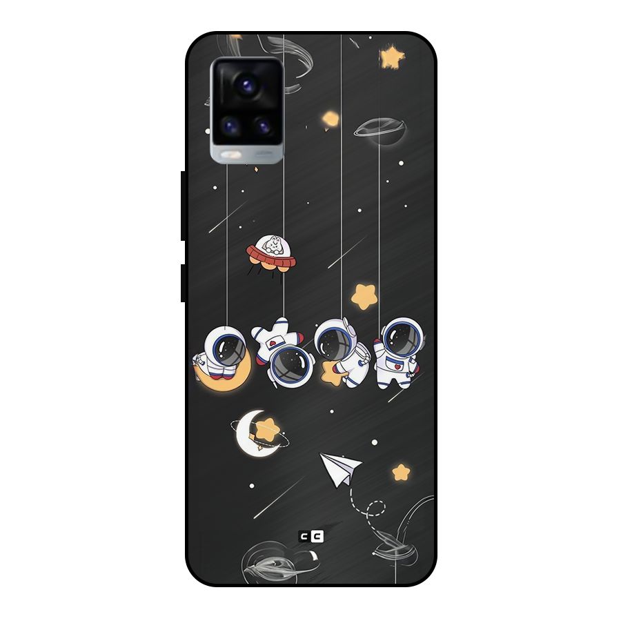 Hanging Astronauts Metal Back Case for Vivo V20