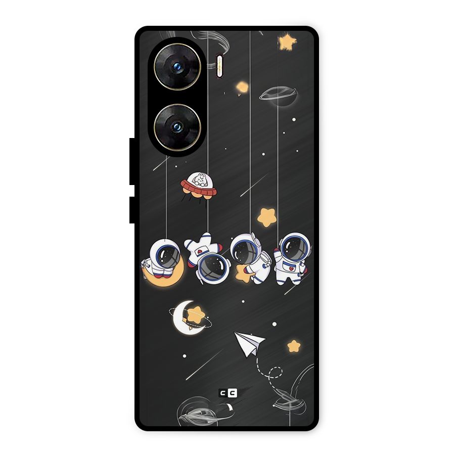 Hanging Astronauts Metal Back Case for Vivo V29e