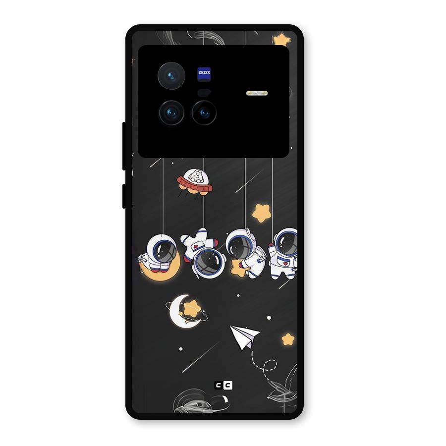 Hanging Astronauts Metal Back Case for Vivo X80