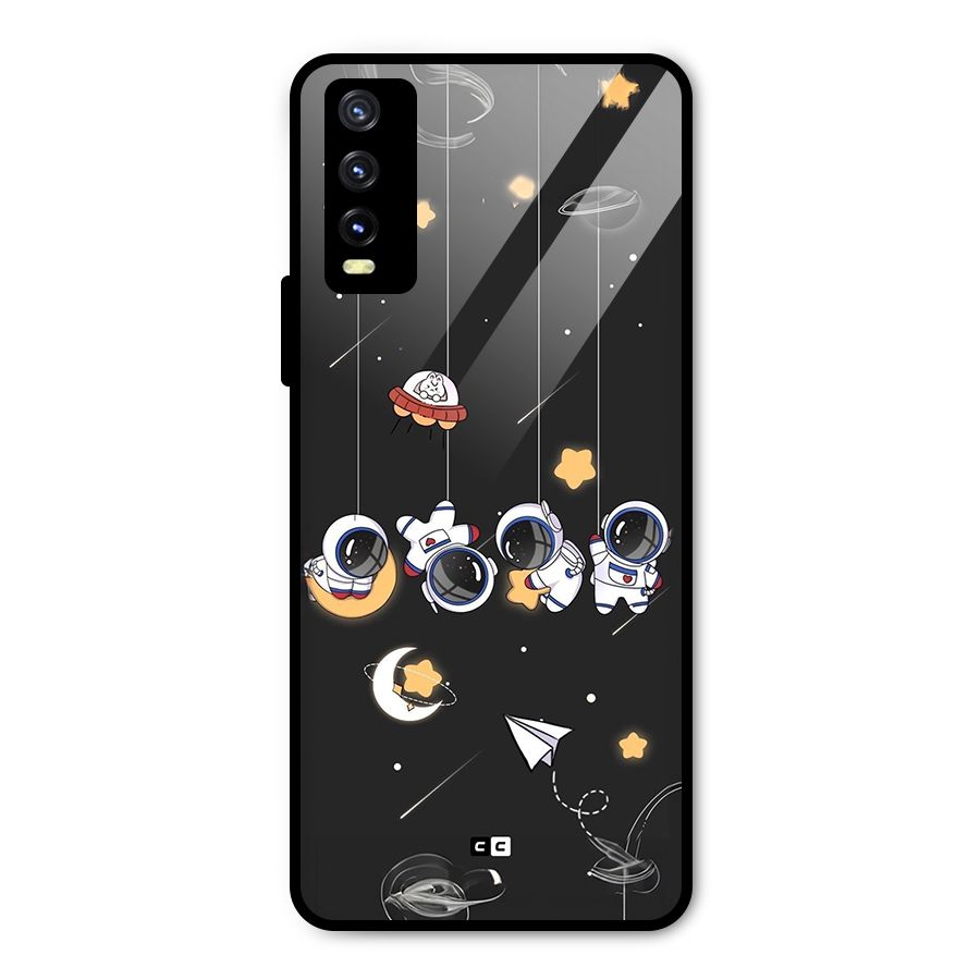 Hanging Astronauts Metal Back Case for Vivo Y20