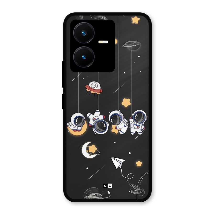 Hanging Astronauts Metal Back Case for Vivo Y22