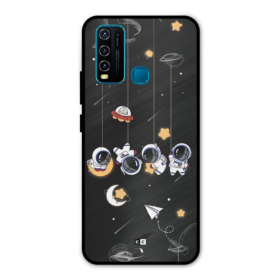 Hanging Astronauts Metal Back Case for Vivo Y30