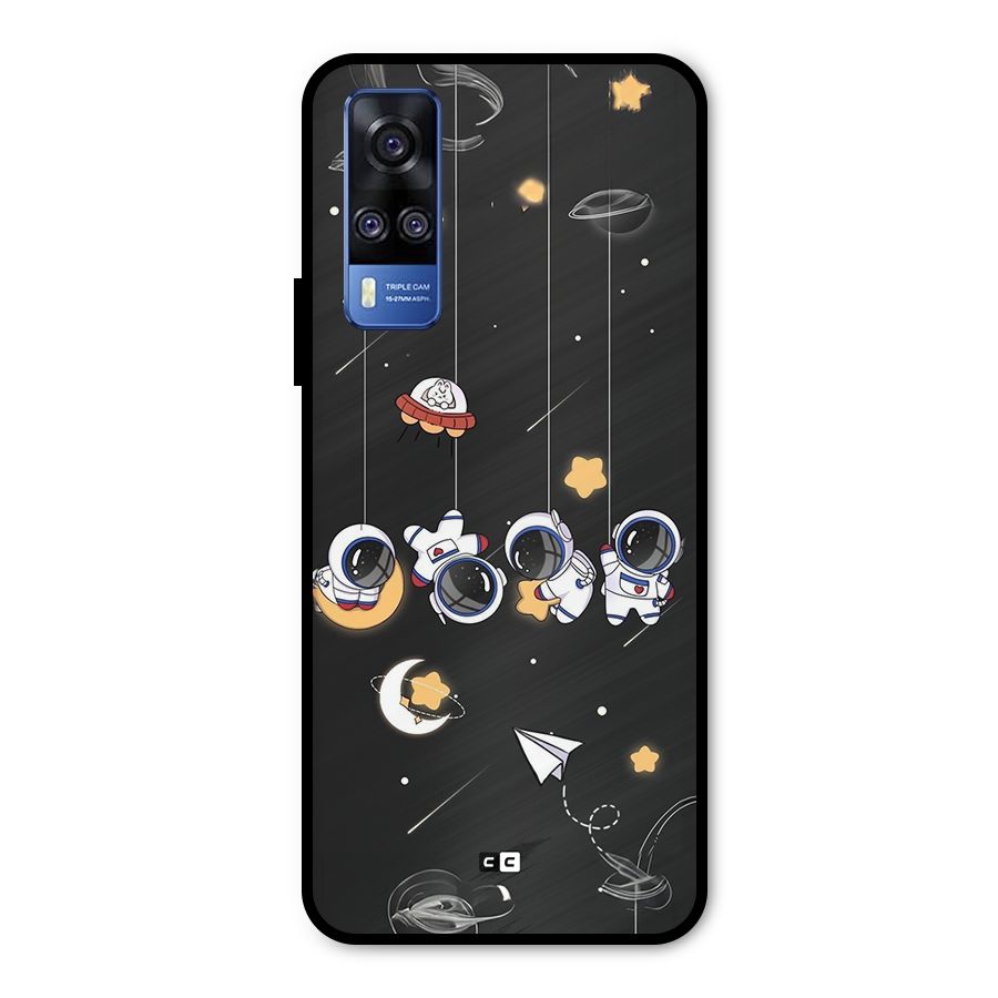 Hanging Astronauts Metal Back Case for Vivo Y31