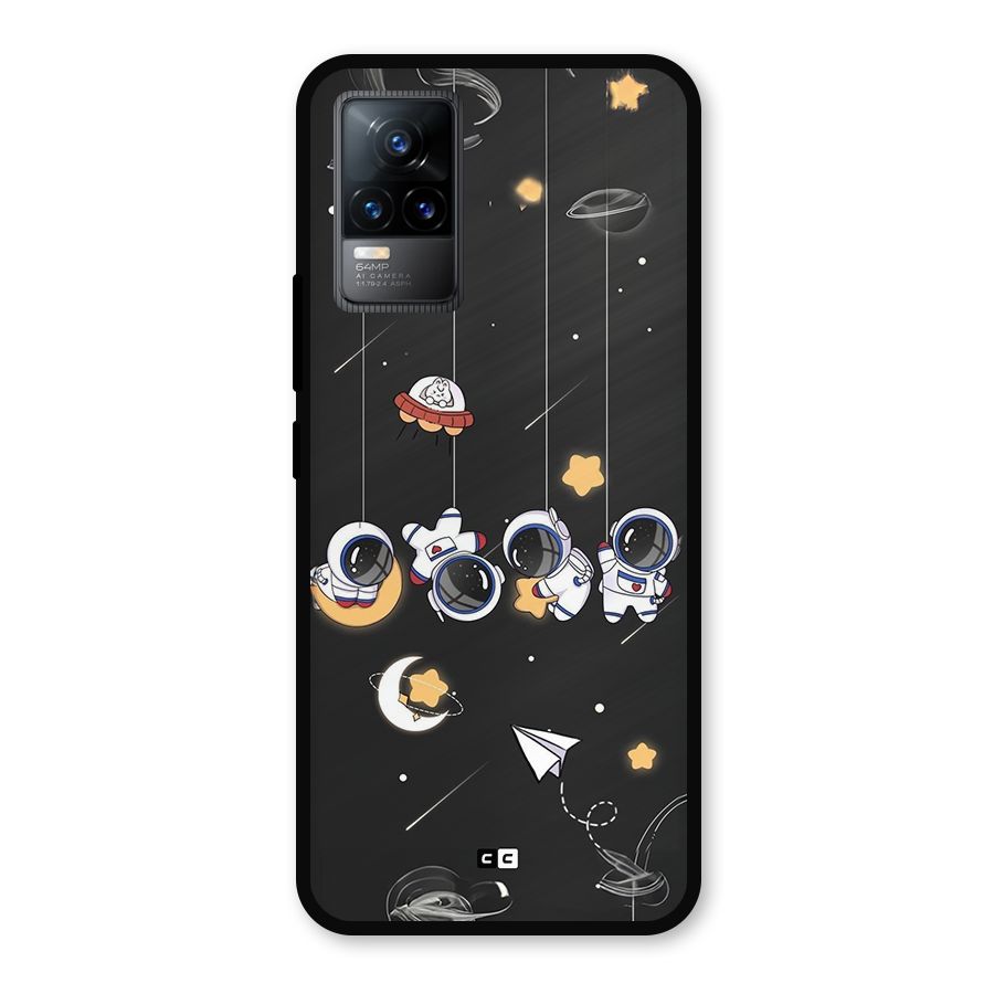 Hanging Astronauts Metal Back Case for Vivo Y73