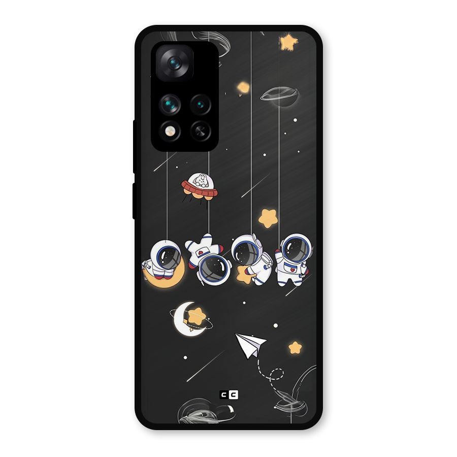 Hanging Astronauts Metal Back Case for Xiaomi 11i 5G