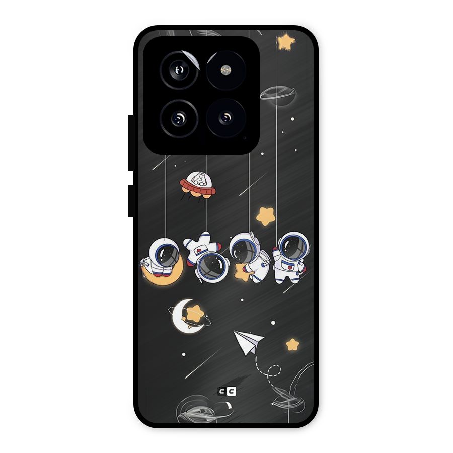 Hanging Astronauts Metal Back Case for Xiaomi 14
