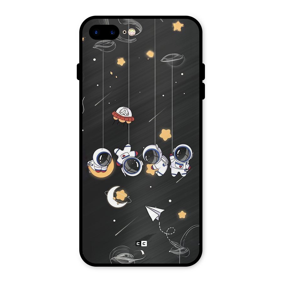 Hanging Astronauts Metal Back Case for iPhone 7 Plus