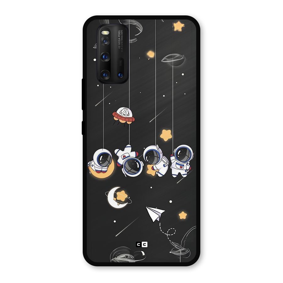 Hanging Astronauts Metal Back Case for iQOO 3