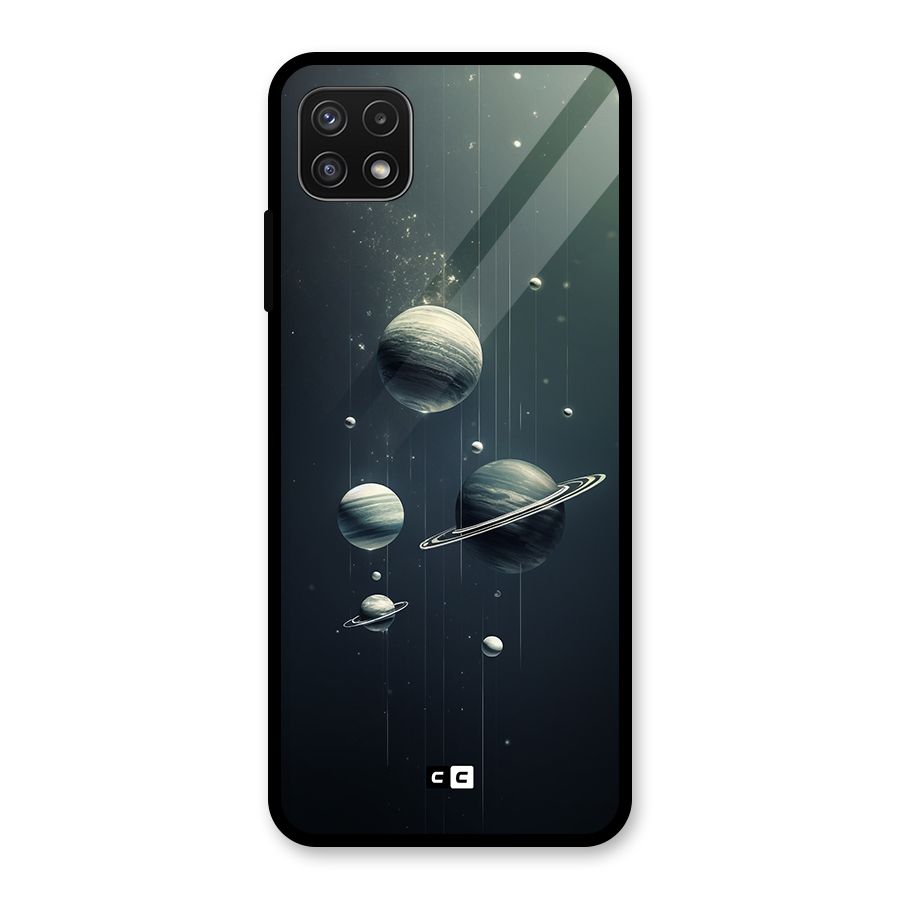Hanging Planets Glass Back Case for Galaxy A22 5G