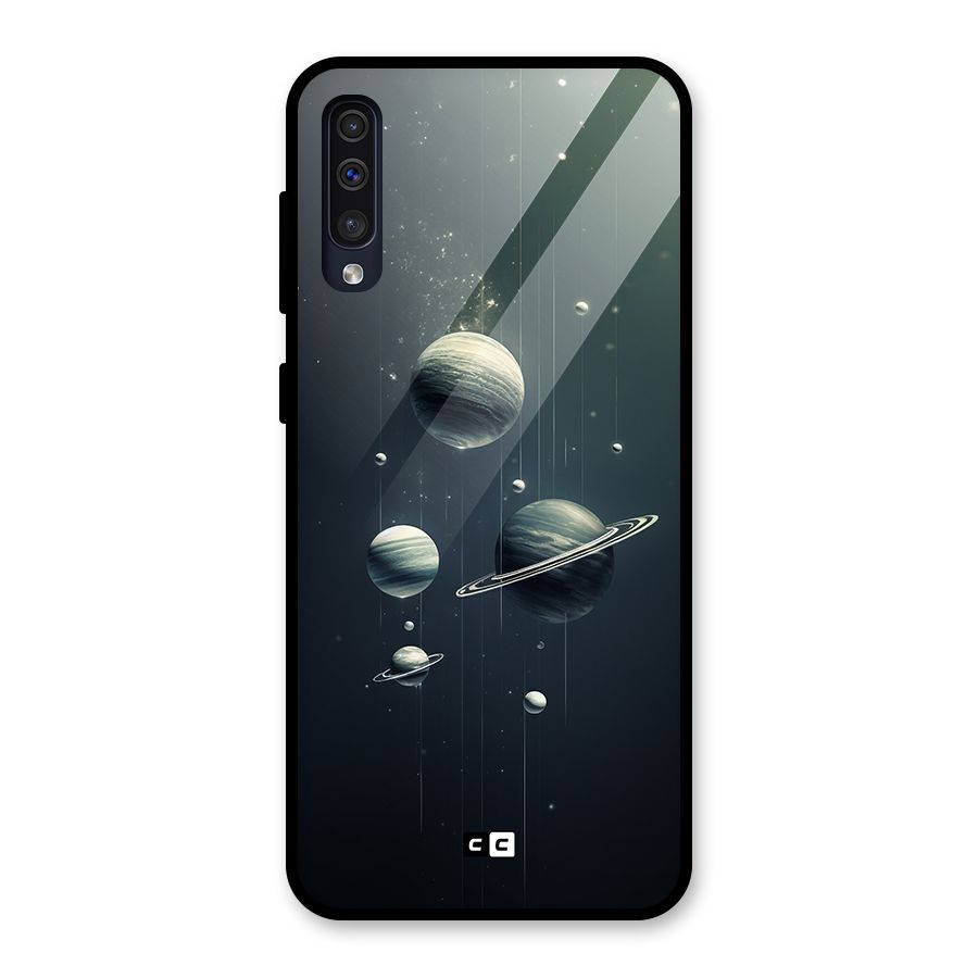 Hanging Planets Glass Back Case for Galaxy A50