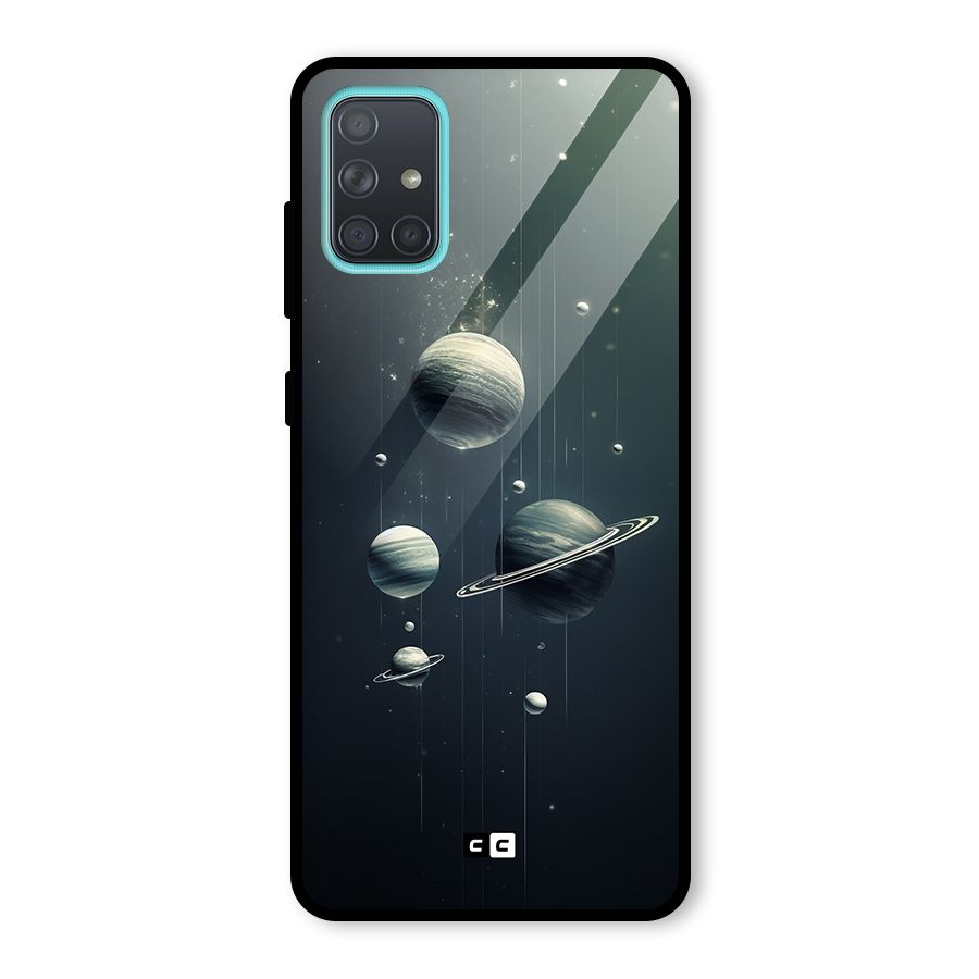 Hanging Planets Glass Back Case for Galaxy A71