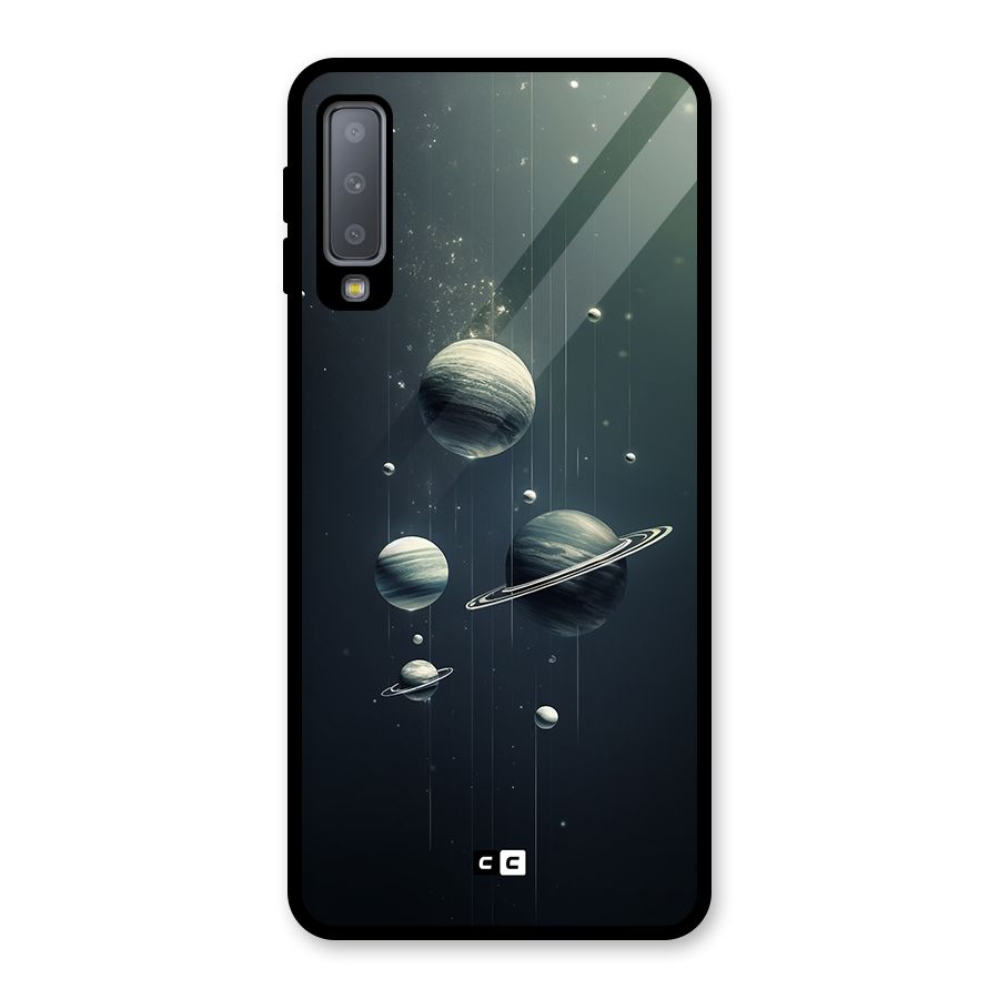 Hanging Planets Glass Back Case for Galaxy A7 (2018)